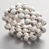 Beads Flexible Ring Mexican Sterling Silver